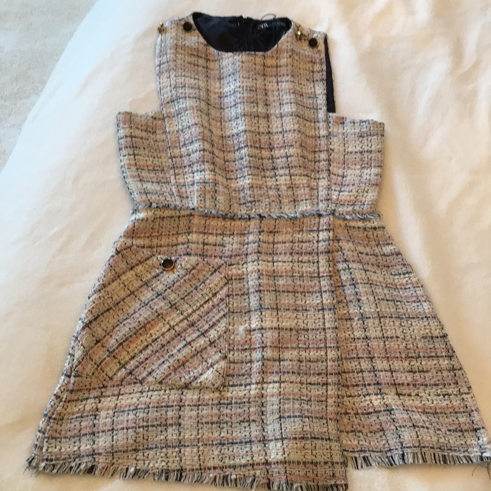 Zara tweed skort mini dress